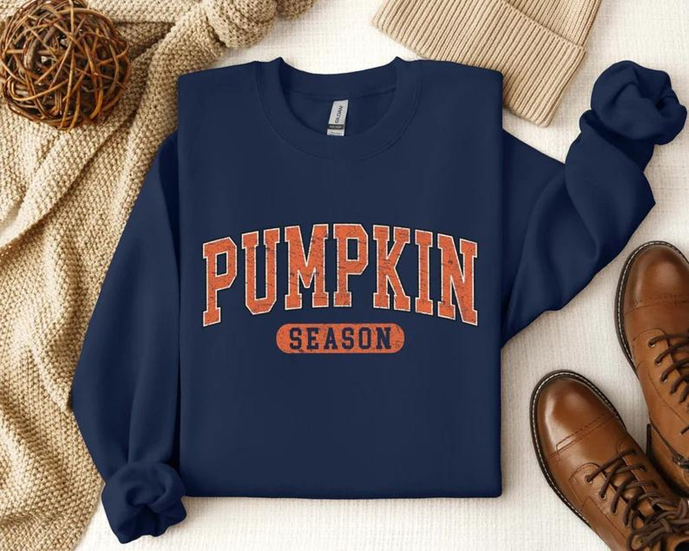 Retro Pumpkin Season Sweatshirt - Thanksgiving Gift Fall Gifts - Autumn Sweatshirt - Cute Fall Sweatshirt - Halloween Sweatshirts for Women