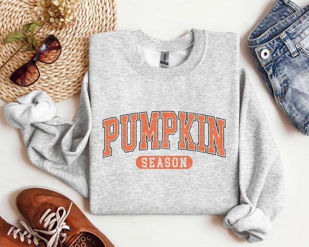 Retro Pumpkin Season Sweatshirt - Thanksgiving Gift Fall Gifts - Autumn Sweatshirt - Cute Fall Sweatshirt - Halloween Sweatshirts for Women