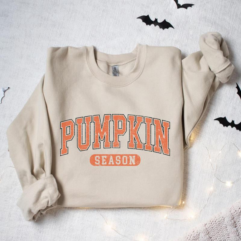 Retro Pumpkin Season Sweatshirt - Thanksgiving Gift Fall Gifts - Autumn Sweatshirt - Cute Fall Sweatshirt - Halloween Sweatshirts for Women