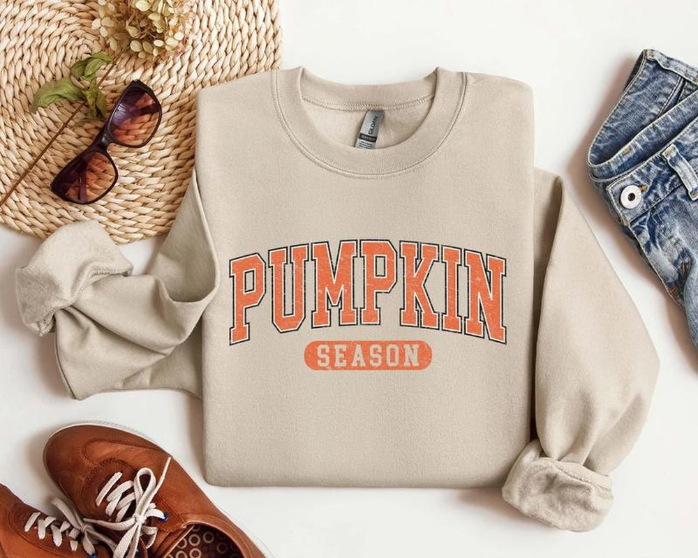 Retro Pumpkin Season Sweatshirt - Thanksgiving Gift Fall Gifts - Autumn Sweatshirt - Cute Fall Sweatshirt - Halloween Sweatshirts for Women